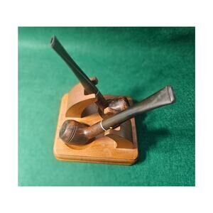 Vintage Walnut Double Pipe stand Fairfax